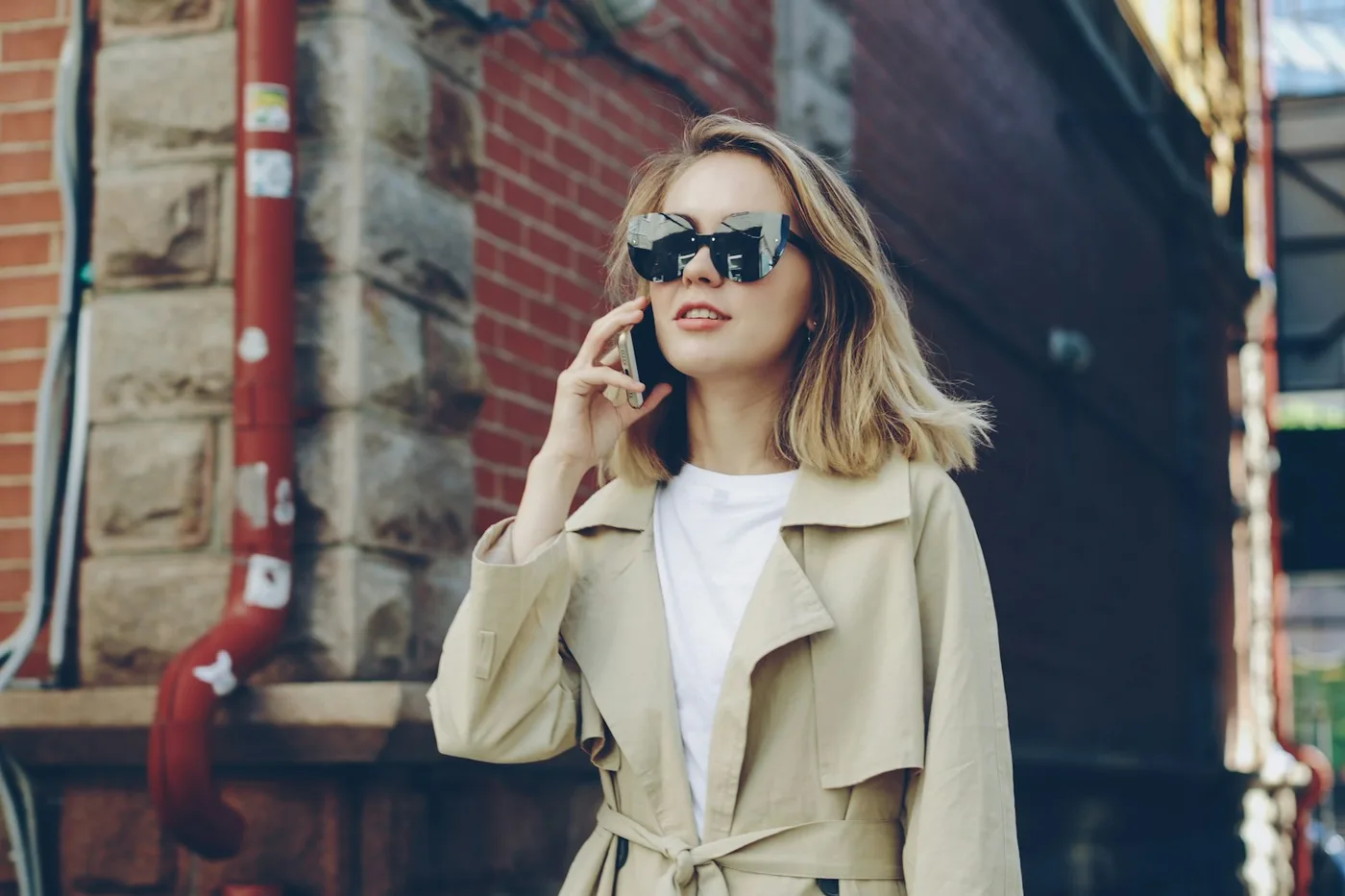 Collection Trench Long en Gabardine de Coton