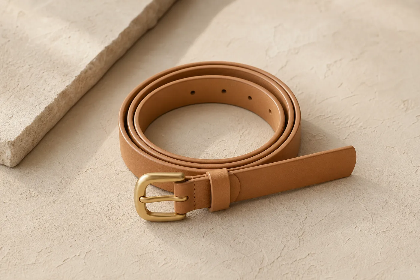 Iconique Ceinture Cuir Vegan Fine Signature