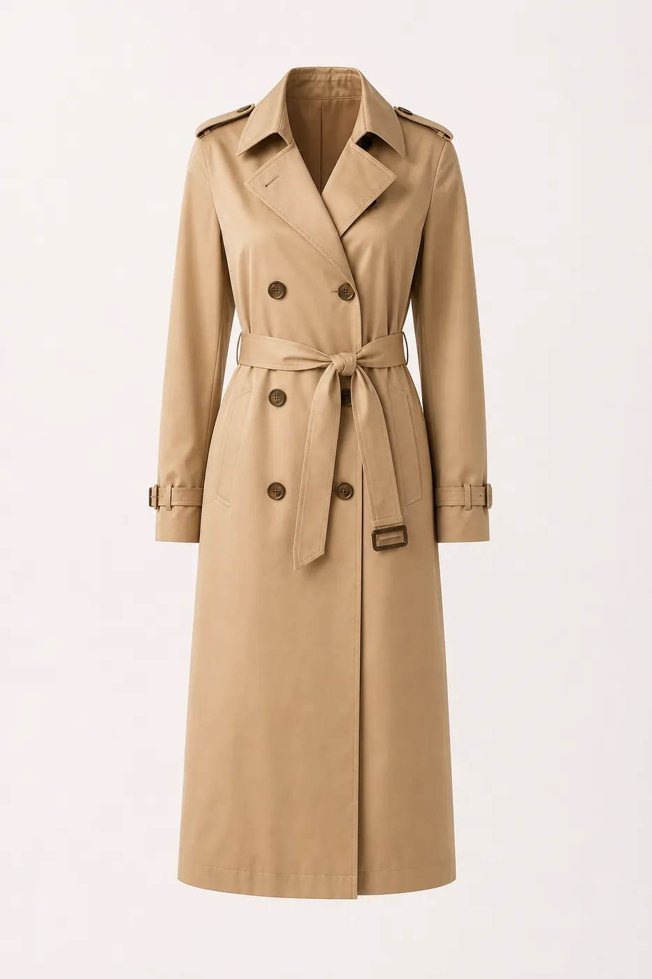 Trench Long en Coton Enduit N°10